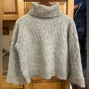 Industry Republic Gray Cable Knit Turtleneck Sweater